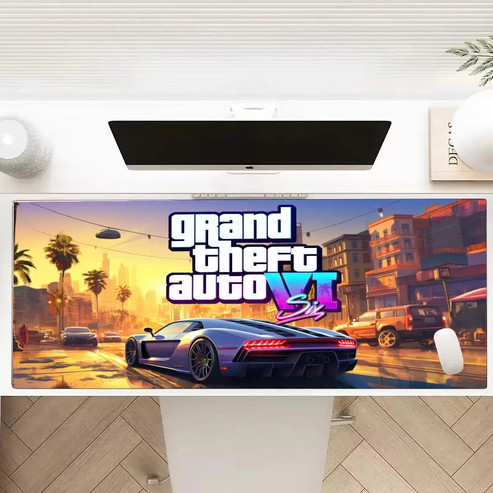 G-G-GtaES 6 GameS Mouse Pad Multiple Sizes Large Square Computer Office Game Table Mats Rubber Anti-slip Mousepads