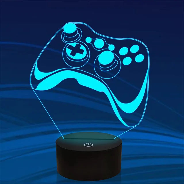 3D LED Gaming Party Setup Lamp Gaming Room Lamp Decoration USB Powered Night Light Table Lamp For Bedroom Decor Christmas Lights