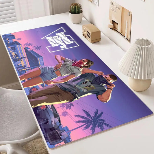 G-G-GtaES 6 GameS Mouse Pad Multiple Sizes Large Square Computer Office Game Table Mats Rubber Anti-slip Mousepads