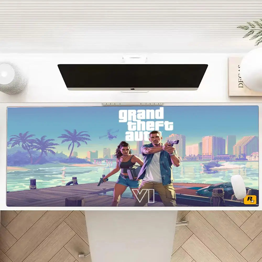 G-G-GtaES 6 GameS Mouse Pad Multiple Sizes Large Square Computer Office Game Table Mats Rubber Anti-slip Mousepads