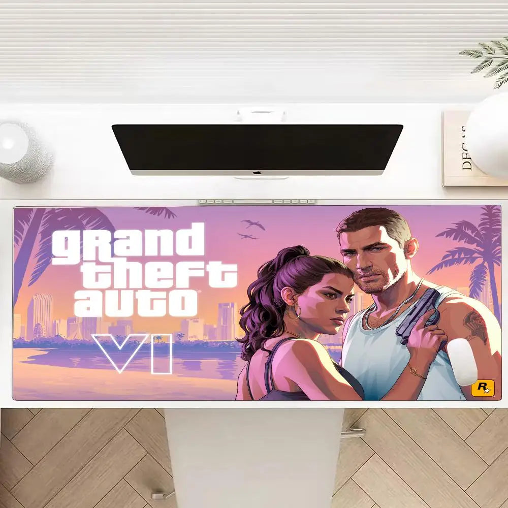 G-G-GtaES 6 GameS Mouse Pad Multiple Sizes Large Square Computer Office Game Table Mats Rubber Anti-slip Mousepads